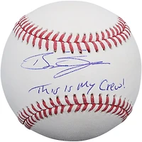 Balle de baseball autographiée par Brandon Sproat des Brewers de Milwaukee avec l'inscription « C'est mon équipe ! »