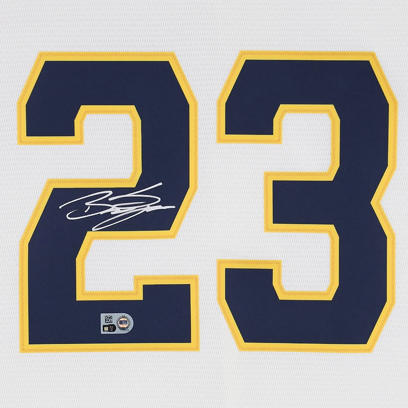 Brandon Sproat Milwaukee Brewers Autographed Cream Nike Replica Jersey