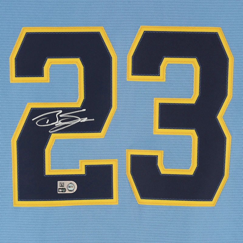 Brandon Sproat Milwaukee Brewers Autographed Light Blue Nike City Connect Limited Jersey