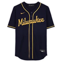 Brandon Sproat Milwaukee Brewers Autographed Navy Nike Replica Jersey