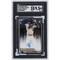 Braylon Payne Milwaukee Brewers Autographed 2024 Bowman Draft Chrome Prospect Autograph #CPA-BP SGC Authenticated 9.5/10 Card