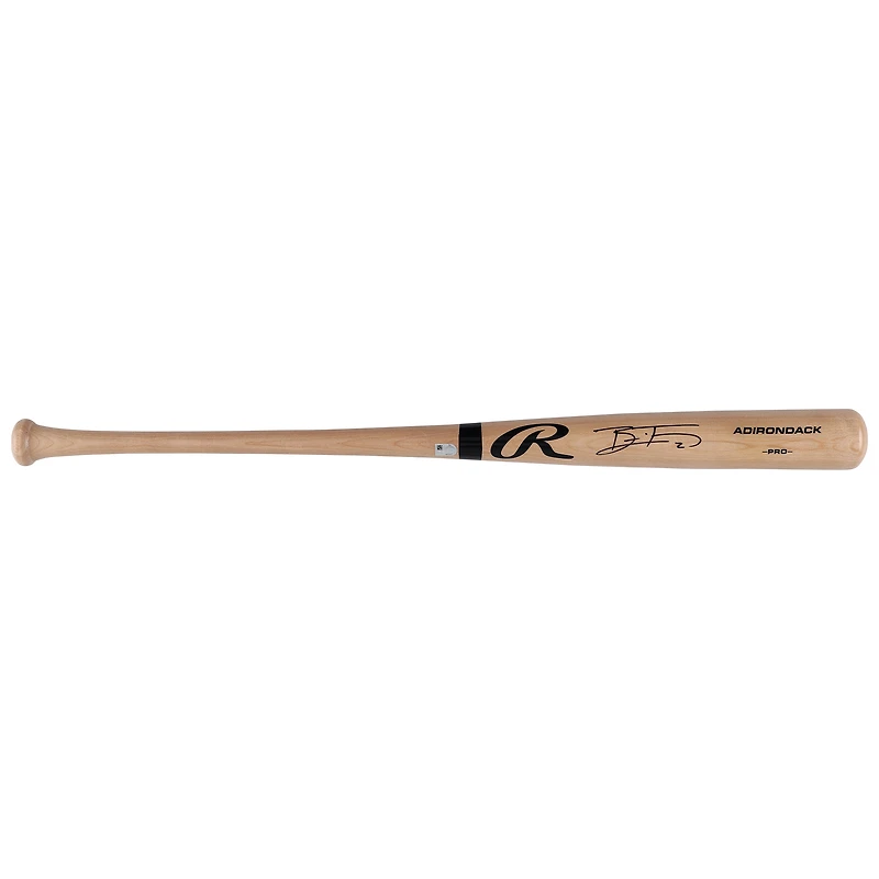 Brice Turang Milwaukee Brewers Autographed Blonde Rawlings Pro Bat