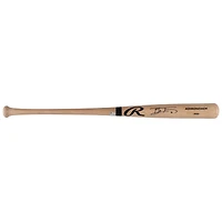 Brice Turang Milwaukee Brewers Autographed Blonde Rawlings Pro Bat