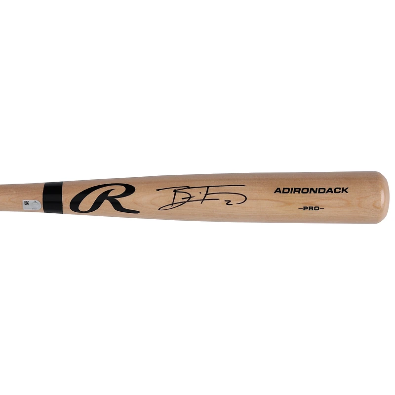 Brice Turang Milwaukee Brewers Autographed Blonde Rawlings Pro Bat