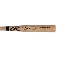 Brice Turang Milwaukee Brewers Autographed Blonde Rawlings Pro Bat
