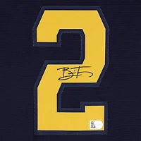 Maillot réplique Nike bleu marine autographié par Brice Turang des Milwaukee Brewers