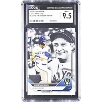 Carte Christian Yelich Milwaukee Brewers 2025 Topps Now Lou Gehrig Day #LGD-CY authentifiée CGC 9.5