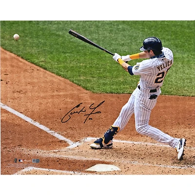 Christian Yelich Milwaukee Brewers Autographed 16" x 20" Hitting Photograph