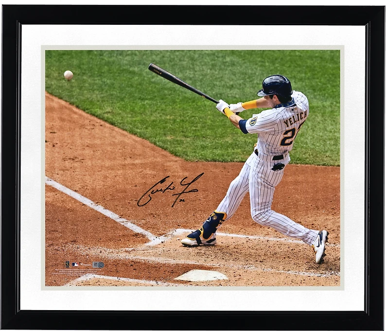 Christian Yelich Milwaukee Brewers Autographed 16" x 20" Hitting Photograph