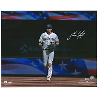 Christian Yelich Milwaukee Brewers Autographed 16'' x 20'' Walking Onto Field Photograph - Limited Edition of 100