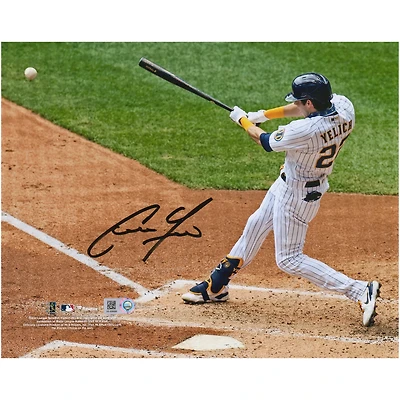 Photographie autographiée de Christian Yelich des Milwaukee Brewers, 8" x 10"