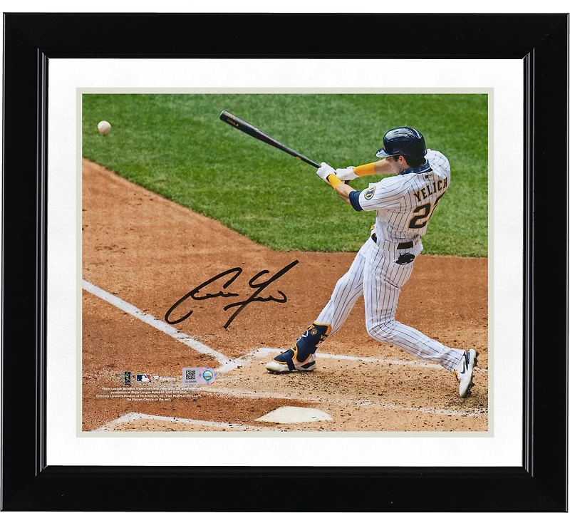 Christian Yelich Milwaukee Brewers Autographed 8" x 10" Hitting Photograph