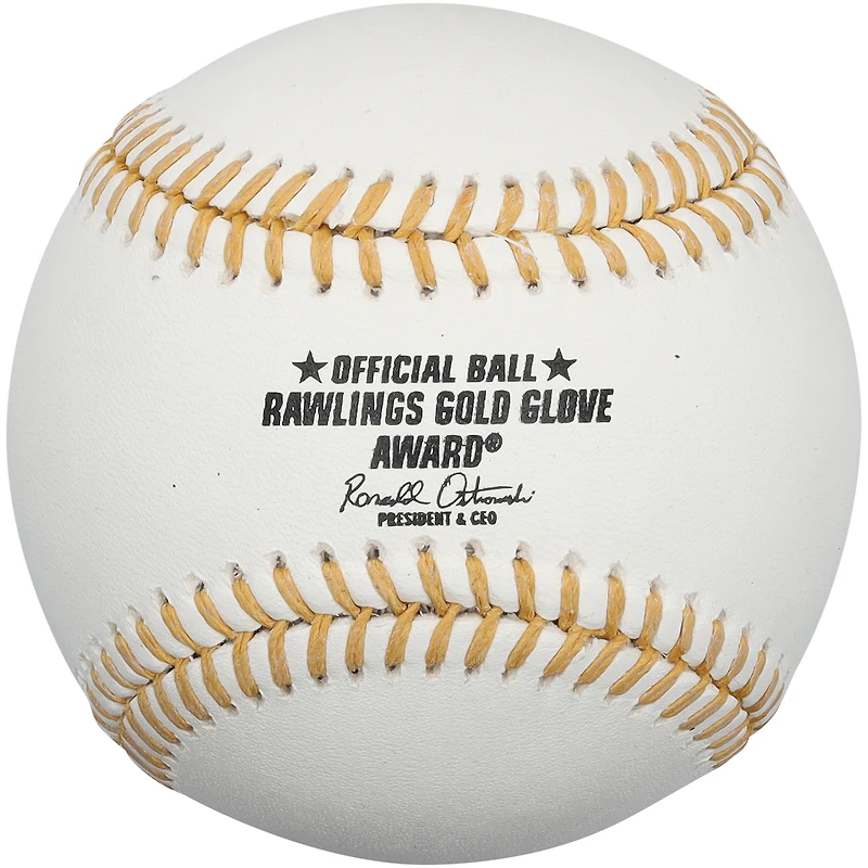 Christian Yelich Milwaukee Brewers Autographed Gold Glove Logo Baseball