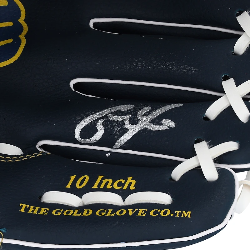 Christian Yelich Milwaukee Brewers Autographed Rawlings 10" Collectible Team Logo Glove