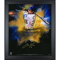 Photographie encadrée autographiée de Christian Yelich des Milwaukee Brewers, 20" x 24"