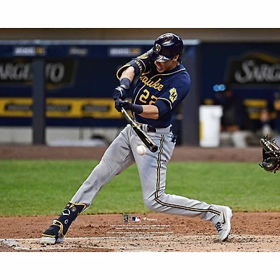 Christian Yelich Milwaukee Brewers Unsigned Hitting Photograph