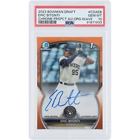 Eric Bitonti Milwaukee Brewers Autographed 2023 Bowman Chrome 1st Bowman Orange Wave #CDA-EB #4/25 PSA Authenticated 10 Card