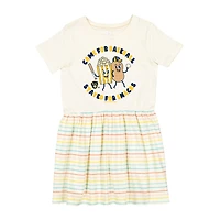 Girls Toddler Soft as a Grape White Milwaukee Brewers Snack Dress