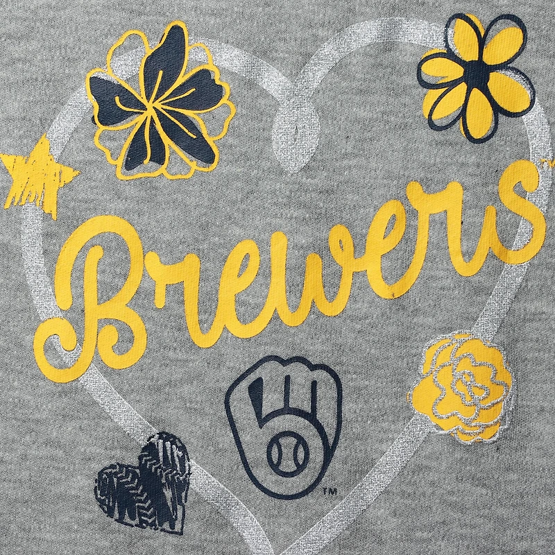 Infant Navy/Gold/Gray Milwaukee Brewers Batter Up 3-Pack Bodysuit Set