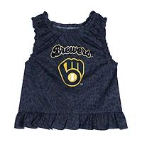 Ensemble robe et bloomer Playground bleu marine pour bébé des Milwaukee Brewers