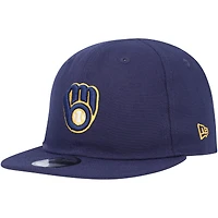 Casquette New Era Milwaukee Brewers My First 9FIFTY ajustable pour bébé, bleu marine