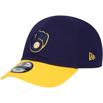 Casquette New Era bleu marine Milwaukee Brewers Team Colour My First 9TWENTY Flex pour bébé