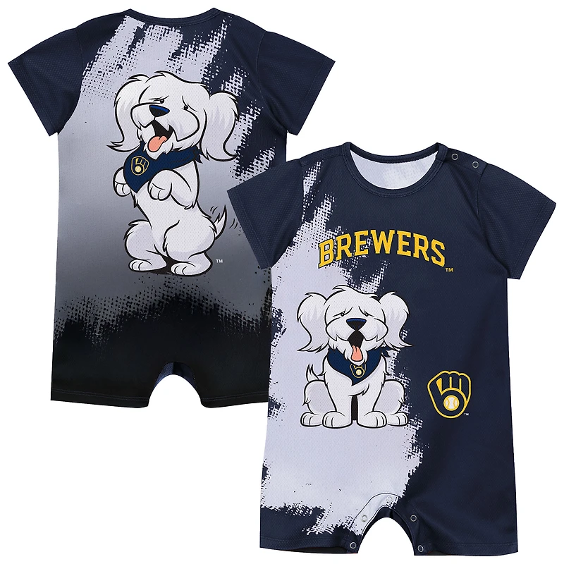 Infant Outerstuff  Navy Milwaukee Brewers Baby Mascot Bodysuit
