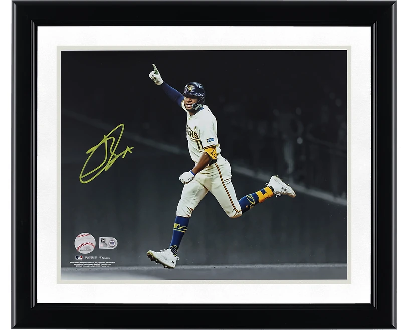 Jackson Chourio Milwaukee Brewers Autographed 11" x 14" Celebration Spotlight Photograph