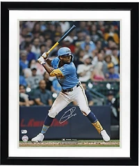 Jackson Chourio Milwaukee Brewers Autographed 16" x 20" Hitting Photograph