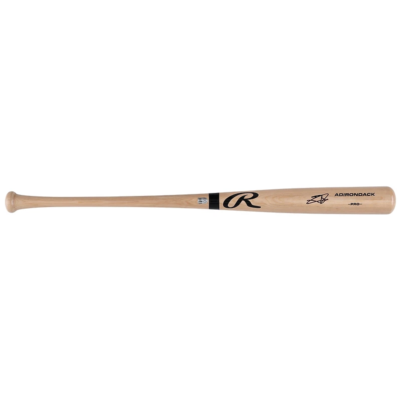 Jackson Chourio Milwaukee Brewers Autographed Blonde Rawlings Pro Bat