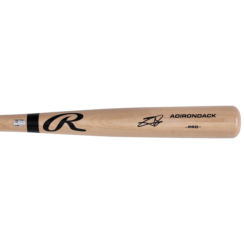 Jackson Chourio Milwaukee Brewers Autographed Blonde Rawlings Pro Bat