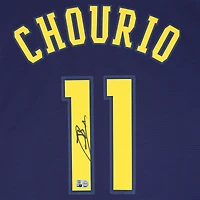 Jackson Chourio Milwaukee Brewers Autographed Navy Nike Replica Jersey