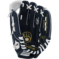 Gant de collection Rawlings 10" autographié par Jackson Chourio des Brewers de Milwaukee, avec logo de l'équipe