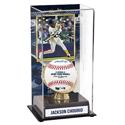 Vitrine d'exposition sublimée Jackson Chourio Milwaukee Brewers avec image