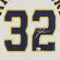 Jacob Misiorowski Milwaukee Brewers Autographed Cream Nike Replica Jersey