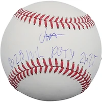 Balle de baseball autographiée par Jesús Made des Milwaukee Brewers avec inscription « B2B Minor League POTY '24 '25