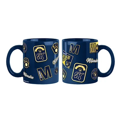 Logo Brands Milwaukee Brewers 2-Pack 15oz. Color Mug Set