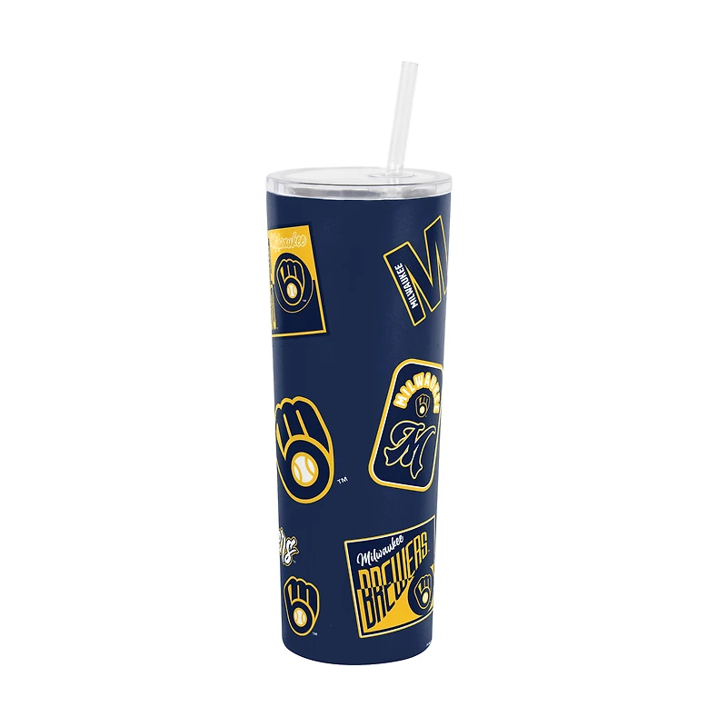 Gobelet isotherme à paille Dreamweave 30 oz Logo Brands Milwaukee Brewers
