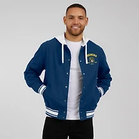 Veste à capuche boutons-pression pour homme Darius Rucker Collection by Fanatics bleu marine Milwaukee Brewers
