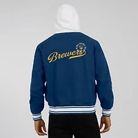 Veste à capuche boutons-pression pour homme Darius Rucker Collection by Fanatics bleu marine Milwaukee Brewers