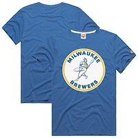 Men's Homage  Royal Milwaukee Brewers Hyper Local Tri-Blend T-Shirt