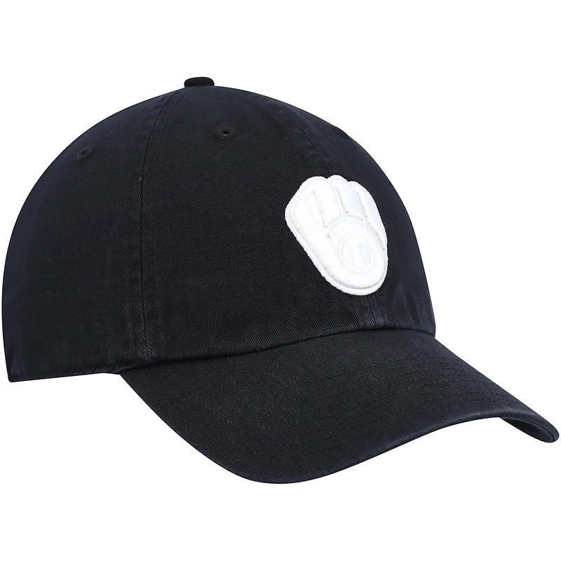 Men's '47 Black Milwaukee Brewers Challenger Adjustable Hat