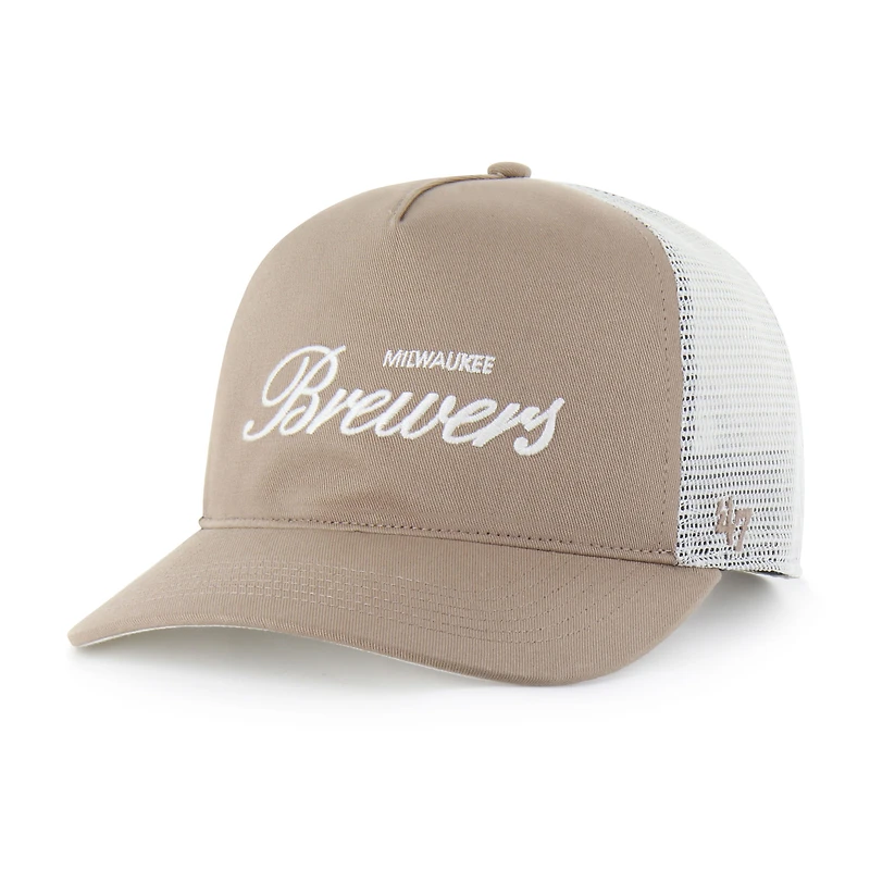 Men's '47 Brown Milwaukee Brewers Foundational Mesh Hitch Adjustable Hat