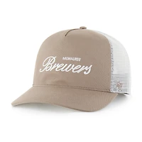 Men's '47  Brown Milwaukee Brewers Foundational Mesh Hitch Adjustable Hat