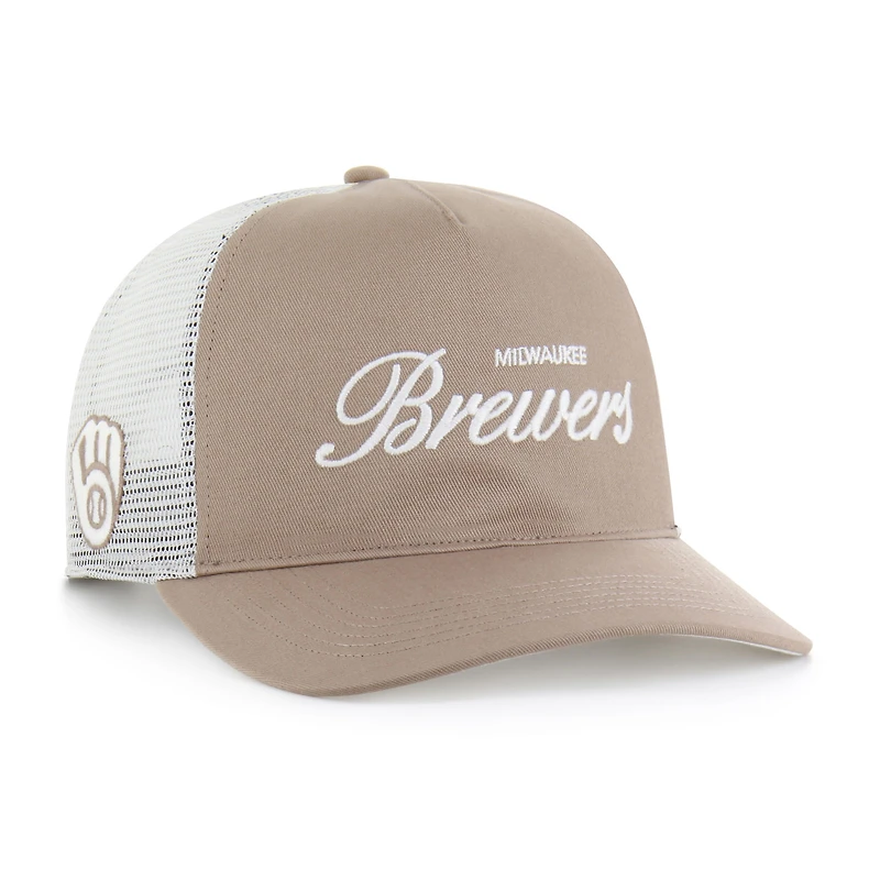 Men's '47 Brown Milwaukee Brewers Foundational Mesh Hitch Adjustable Hat