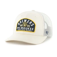 Men's '47  Cream Milwaukee Brewers Leland Adjustable Trucker Hat