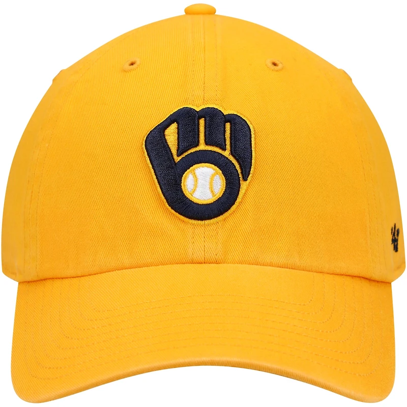 Men's '47 Gold Milwaukee Brewers Clean Up Adjustable Hat