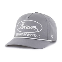 Casquette ajustable grise « 47 » pour homme des Milwaukee Brewers