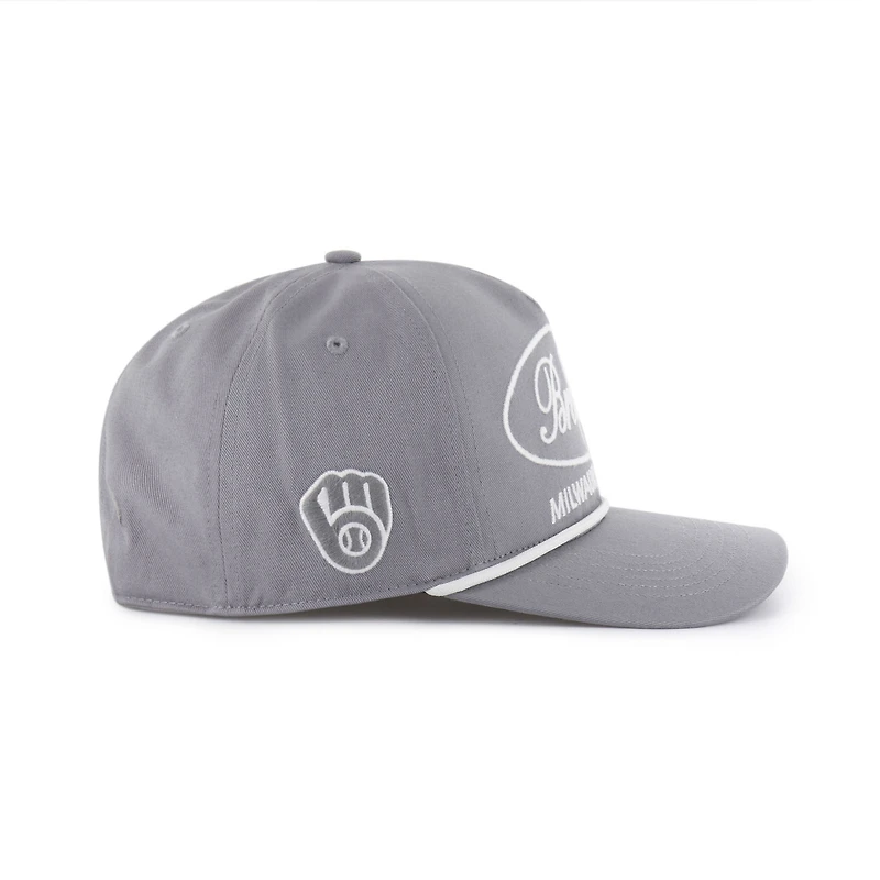 Casquette ajustable grise « 47 » pour homme des Milwaukee Brewers