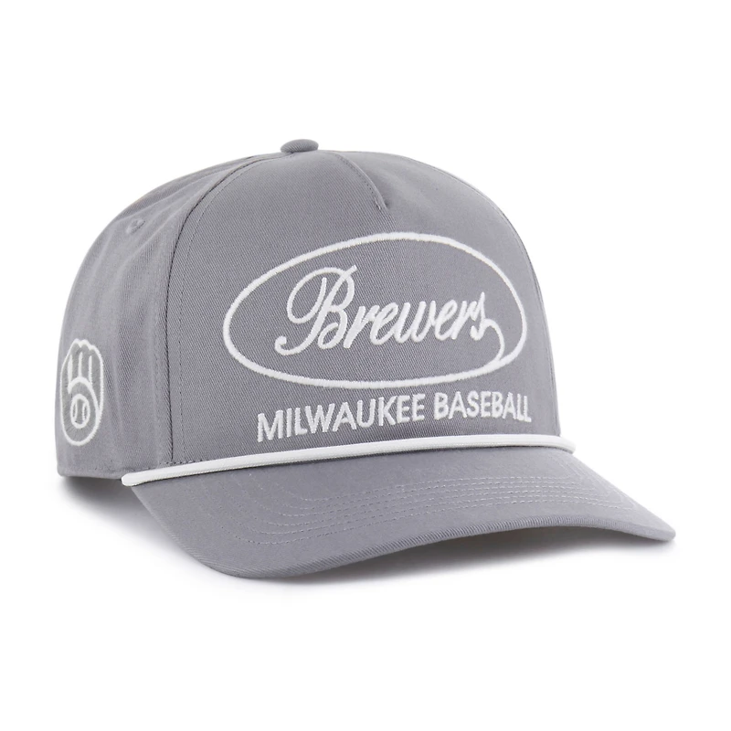 Casquette ajustable grise « 47 » pour homme des Milwaukee Brewers